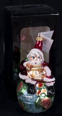 Christopher Radko On Top of the World Santa Ornament Vtg 95